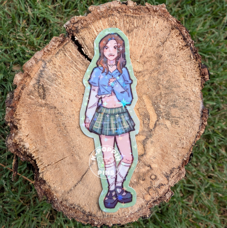 TripleS fan art stickers - holographic vinyl