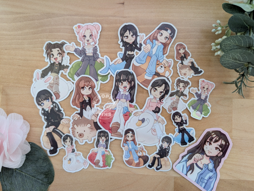 TripleS fan art stickers (glossy vinyl)