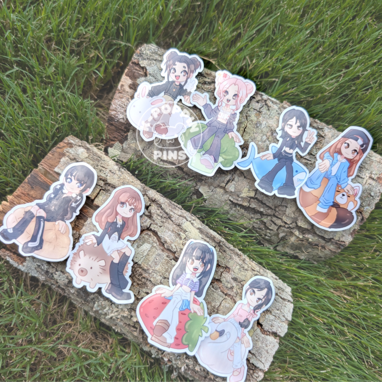 TripleS fan art stickers (glossy vinyl)