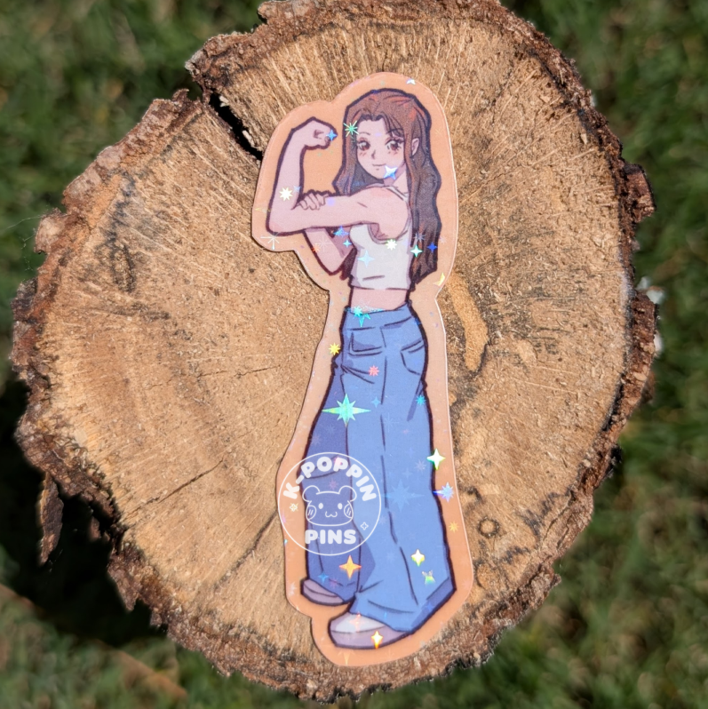 TripleS fan art stickers - holographic vinyl