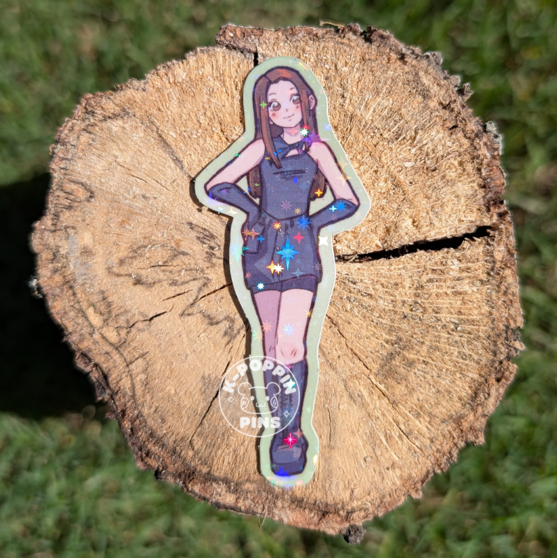 TripleS fan art stickers - holographic vinyl