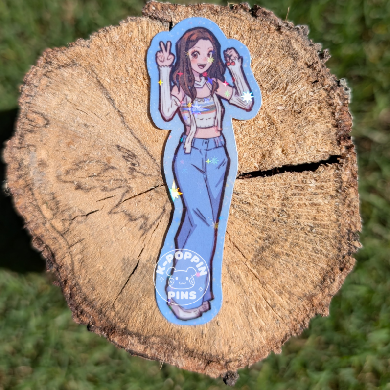 TripleS fan art stickers - holographic vinyl