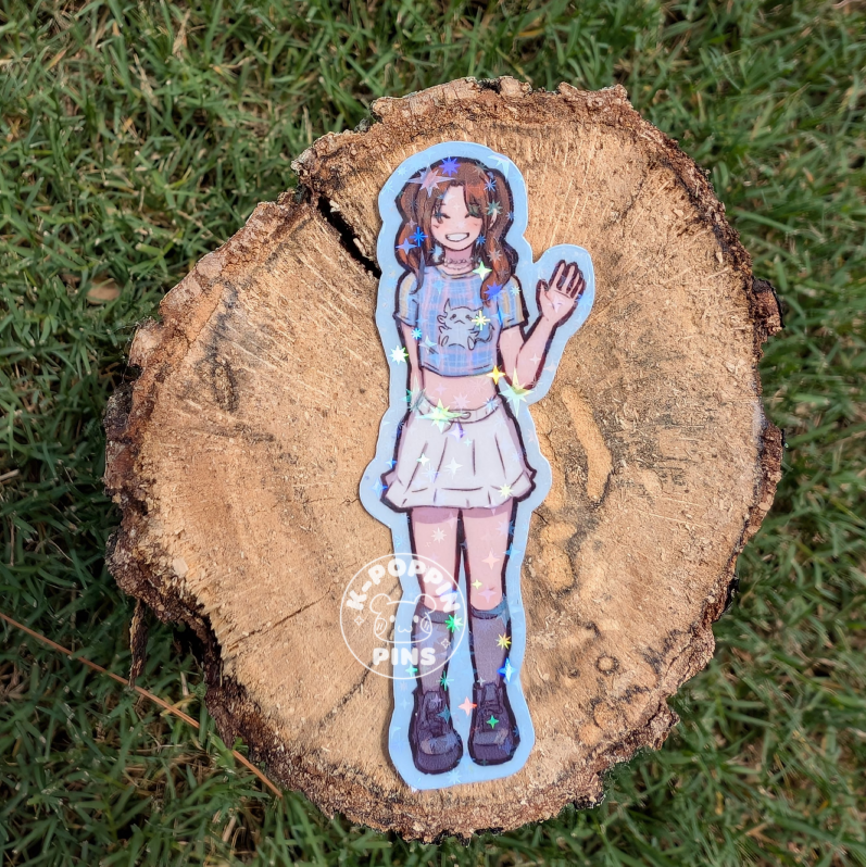 TripleS fan art stickers - holographic vinyl