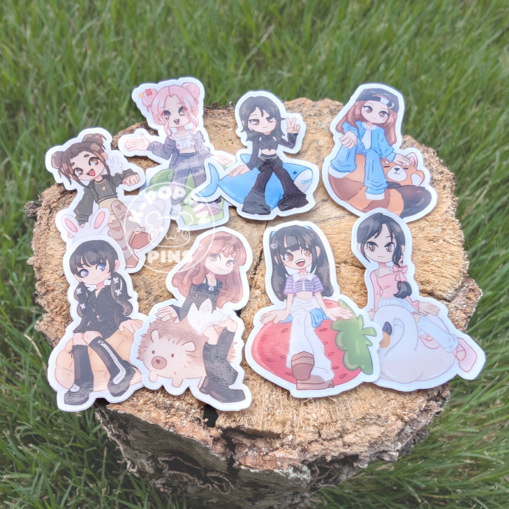 TripleS fan art stickers (glossy vinyl)