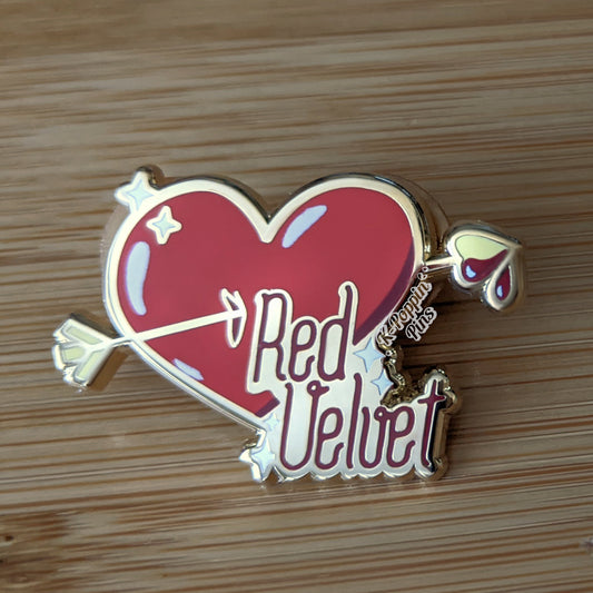 Red Velvet Heart Enamel Pin