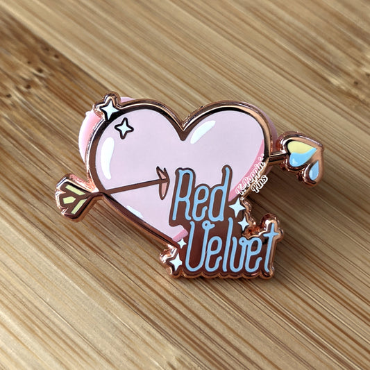 Red Velvet Heart Enamel Pin