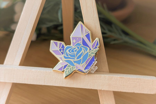 Blue Rose Enamel Pin