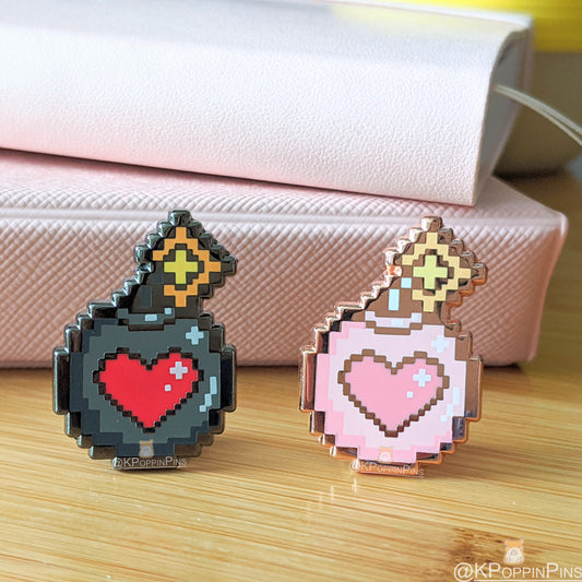 Pixel Love Bomb Enamel Pin